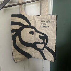 New York Public Library Lion Tote Bag
